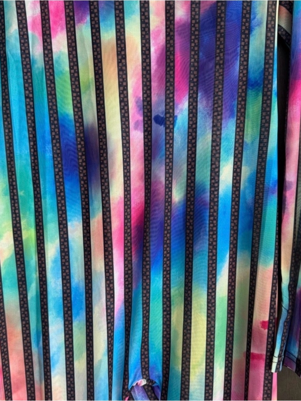 Rainbow Striped Sheer Festival Jumpsuit Pride Burning Man - Picture 4 of 4